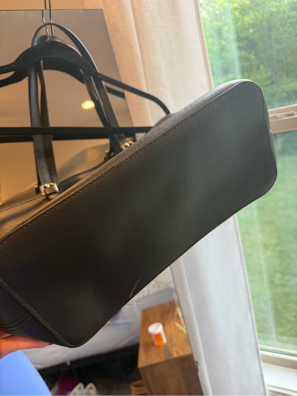 Michael Kors Black Leather Tote - Picture 3 of 5